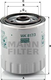 Mann-Filter WK 817/3 x - Filtro carburante autozon.pro