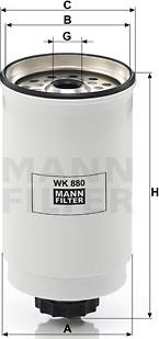 Mann-Filter WK 880 - Filtro carburante autozon.pro