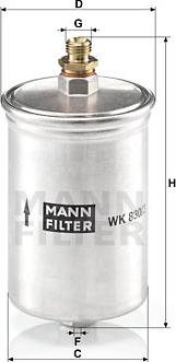 Mann-Filter WK 830/3 - Filtro carburante autozon.pro