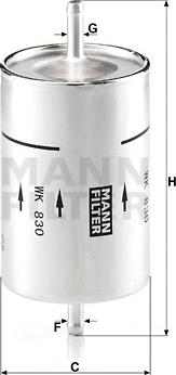 Mann-Filter WK 830 - Filtro carburante autozon.pro