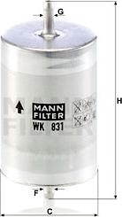 Mann-Filter WK 831 - Filtro carburante autozon.pro