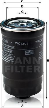 Mann-Filter WK 824/1 - Filtro carburante autozon.pro