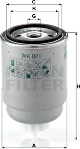 Mann-Filter WK 821 - Filtro carburante autozon.pro