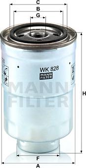 Mann-Filter WK 828 x - Filtro carburante autozon.pro