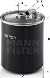 Mann-Filter WK 822/1 - Filtro carburante autozon.pro