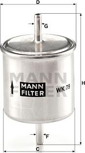 Mann-Filter WK 79 - Filtro carburante autozon.pro