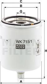 Mann-Filter WK 715/1 x - Filtro carburante autozon.pro