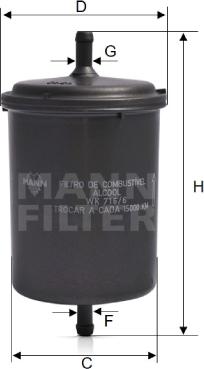 Mann-Filter WK 716/6 - Filtro carburante autozon.pro