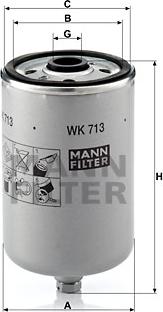 Mann-Filter WK 713 - Filtro carburante autozon.pro