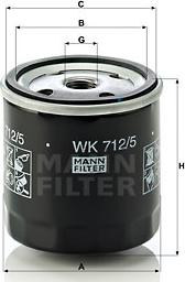 Mann-Filter WK 712/5 - Filtro carburante autozon.pro