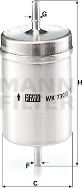 Mann-Filter WK 730/3 - Filtro carburante autozon.pro