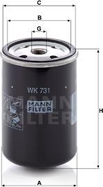 Mann-Filter WK 731 - Filtro carburante autozon.pro