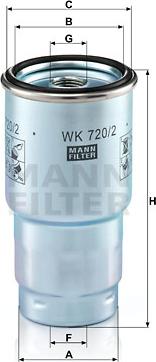 Mann-Filter WK 720/2 x - Filtro carburante autozon.pro