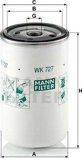 Mann-Filter WK 727 - Filtro carburante autozon.pro