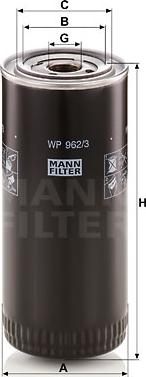 Mann-Filter WP 962/3 x - Filtro carburante autozon.pro