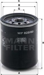 Mann-Filter WP 920/80 - Filtro olio autozon.pro