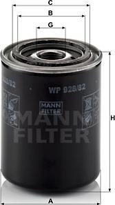 Mann-Filter WP 928/82 - Filtro olio autozon.pro