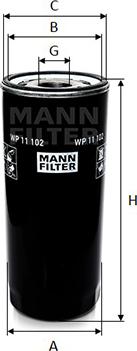 Mann-Filter WP 11 102 - Filtro olio autozon.pro