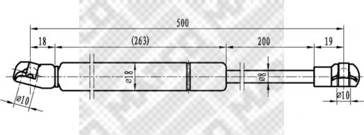 Mapco 91815 - Ammortizzatore pneumatico, Cofano motore autozon.pro