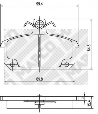 Mapco 6903 - Kit pastiglie freno, Freno a disco autozon.pro