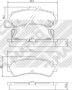 Mapco 6659 - Kit pastiglie freno, Freno a disco autozon.pro