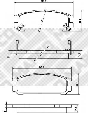 Mapco 6897 - Kit pastiglie freno, Freno a disco autozon.pro