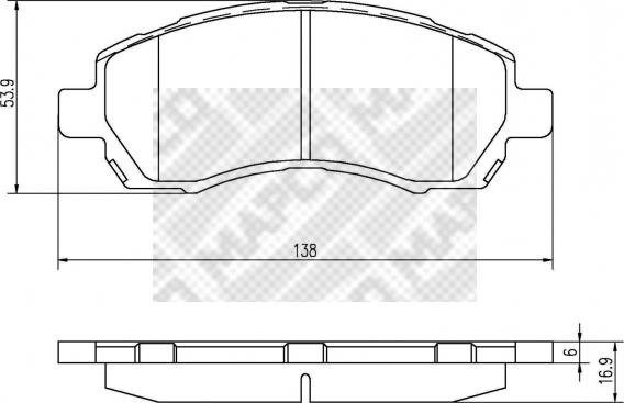 Mapco 6844 - Kit pastiglie freno, Freno a disco autozon.pro