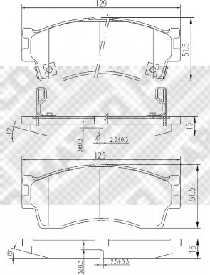 Mapco 6807 - Kit pastiglie freno, Freno a disco autozon.pro