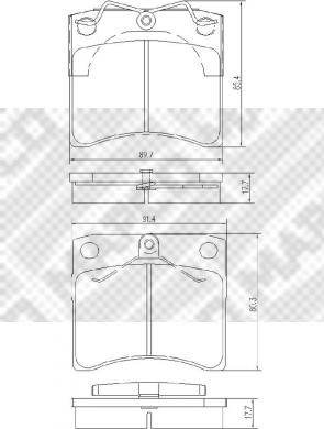 Mapco 6383/1 - Kit pastiglie freno, Freno a disco autozon.pro