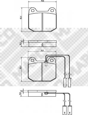 Mapco 6268 - Kit pastiglie freno, Freno a disco autozon.pro