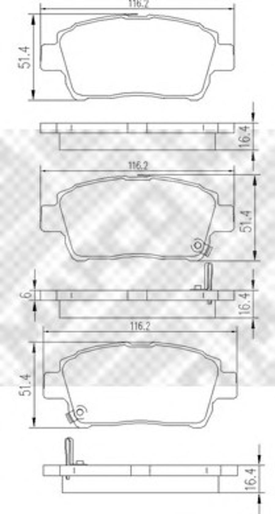 Mapco 6769 - Kit pastiglie freno, Freno a disco autozon.pro