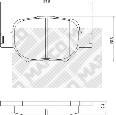 Mapco 6767 - Kit pastiglie freno, Freno a disco autozon.pro