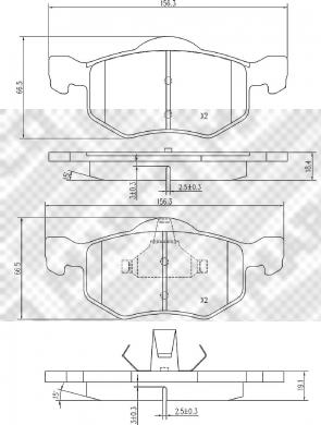 Mapco 6731 - Kit pastiglie freno, Freno a disco autozon.pro