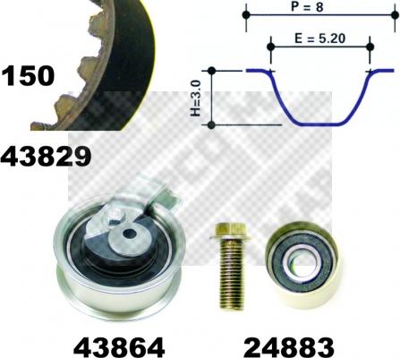 Mapco 23901 - Kit cinghie dentate autozon.pro