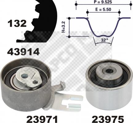 Mapco 23914 - Kit cinghie dentate autozon.pro