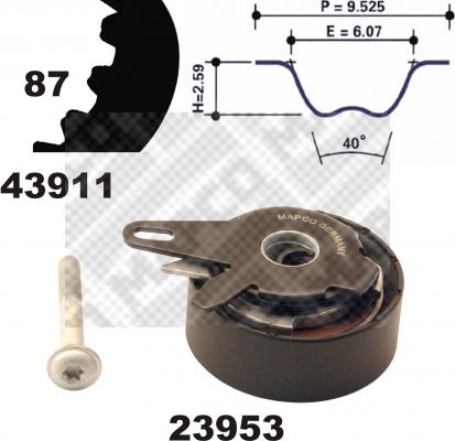 Mapco 23911 - Kit cinghie dentate autozon.pro