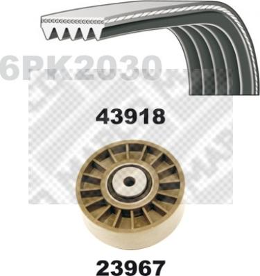 Mapco 23918 - Kit Cinghie Poly-V autozon.pro