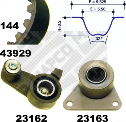 Mapco 23929 - Kit cinghie dentate autozon.pro