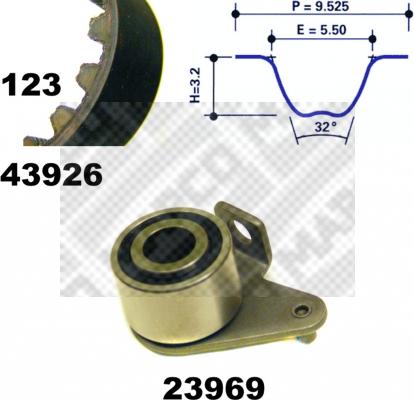 Mapco 23926 - Kit cinghie dentate autozon.pro