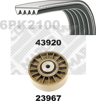 Mapco 23922 - Kit Cinghie Poly-V autozon.pro