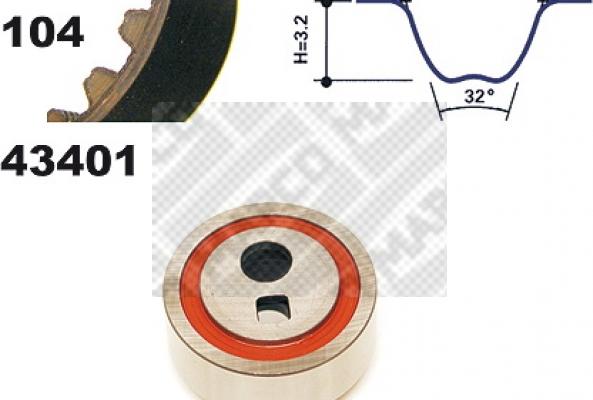 Mapco 23401 - Kit cinghie dentate autozon.pro