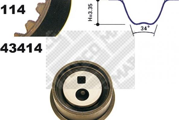 Mapco 23416 - Kit cinghie dentate autozon.pro