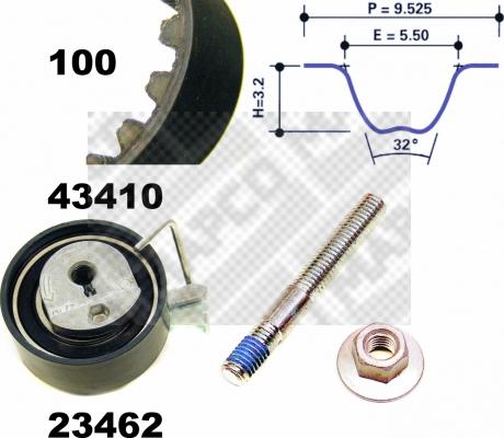 Mapco 23410 - Kit cinghie dentate autozon.pro