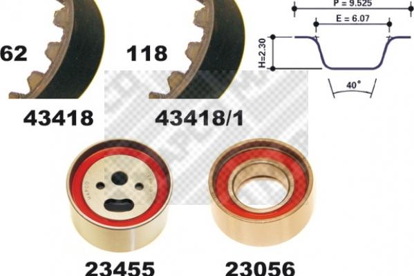 Mapco 23418 - Kit cinghie dentate autozon.pro