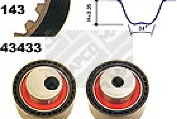 Mapco 23433 - Kit cinghie dentate autozon.pro