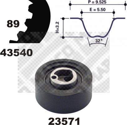 Mapco 23540 - Kit cinghie dentate autozon.pro