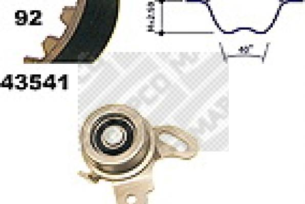 Mapco 23541 - Kit cinghie dentate autozon.pro