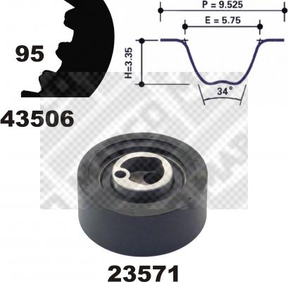 Mapco 23506 - Kit cinghie dentate autozon.pro