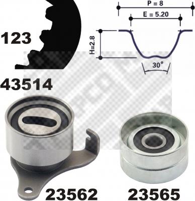 Mapco 23514 - Kit cinghie dentate autozon.pro