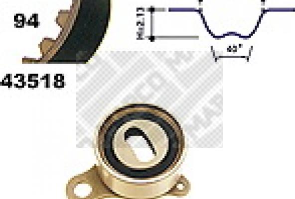 Mapco 23518 - Kit cinghie dentate autozon.pro